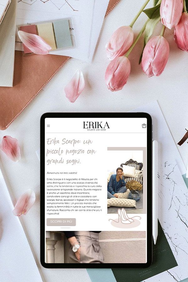 Erika Scarpe design e homepage